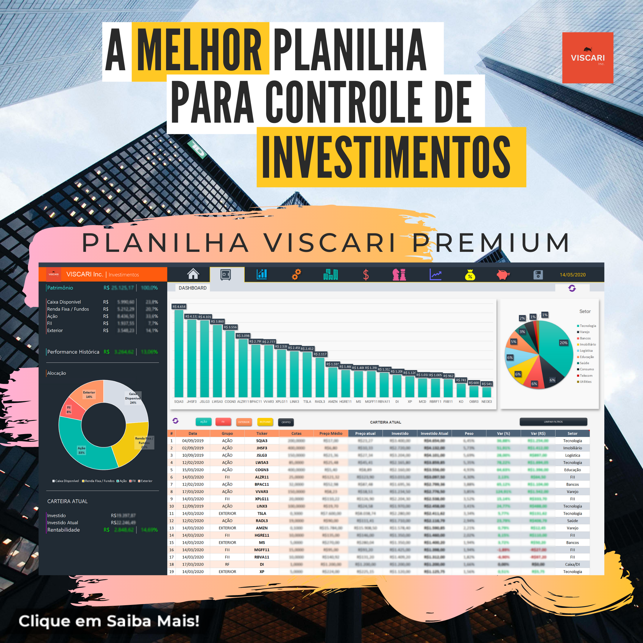 Planilha de controle de Investimentos